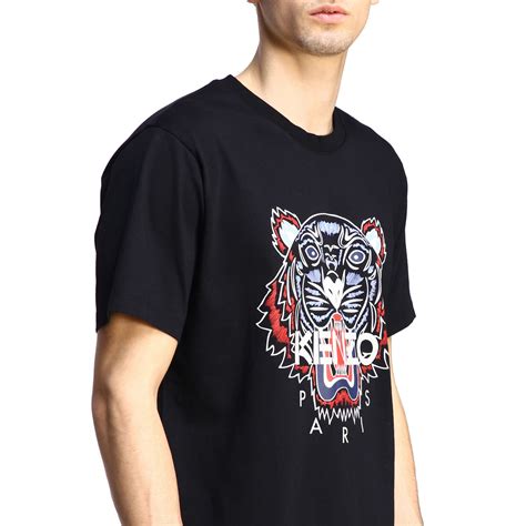 Kenzo Crew Neck T Shirt With Tiger Paris Logo T Shirt Kenzo Men