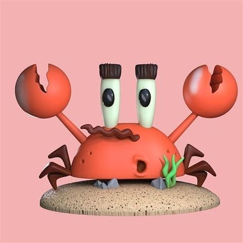 Primitive Mr Krabs 3d Model 3d Printable Cgtrader