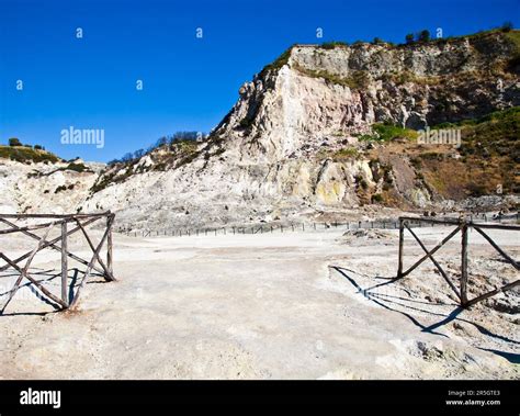 Pozzuoli Italy Solfatara Area Volcanic Crater Still In Activity