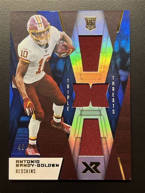 2020 Panini XR Triple Threats Materials 49 Antonio Gandy Golden RTM