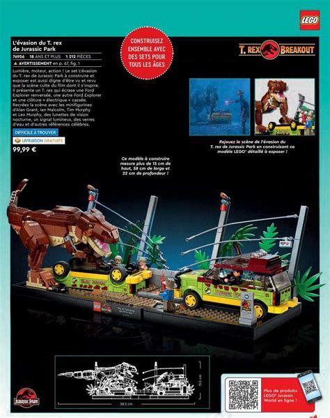 Promo L évasion Du T rex De Jurassic Park chez LEGO iCatalogue fr