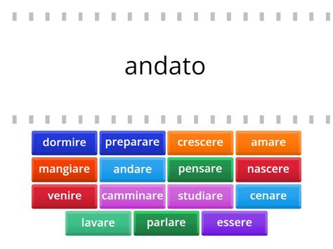 Participio Passato I Verbi Regolari Find The Match