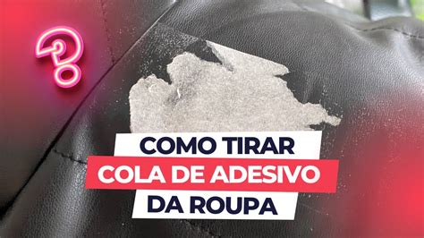 COMO TIRAR A COLA DE ADESIVO No Couro YouTube