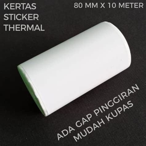 Jual Label Sticker Continuous 80 Mm X 10 Meter Ada Gap Mudah Kupas