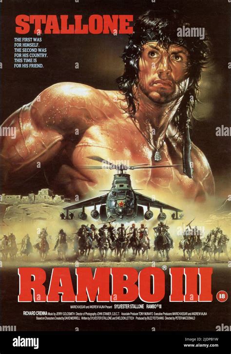 Sylvester Stallone Poster Rambo Iii 1988 Stock Photo Alamy