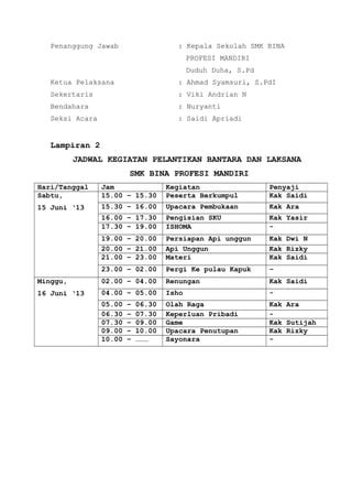 Contoh Proposal Pelantikan Bantara Dan Laksana Pdf