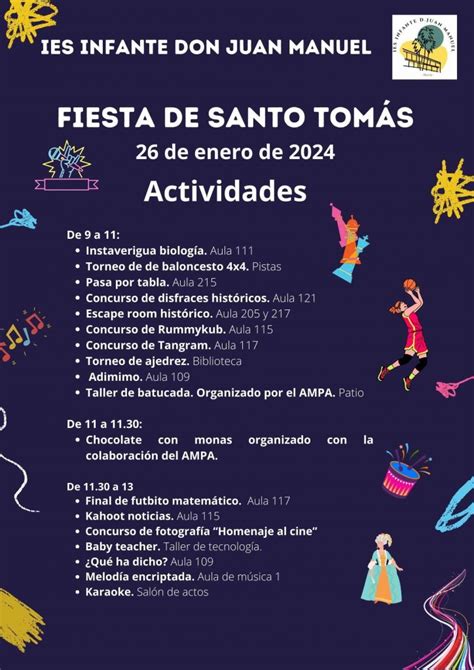 El IES Infante Don Juan Manuel celebra la festividad de Santo Tomás de