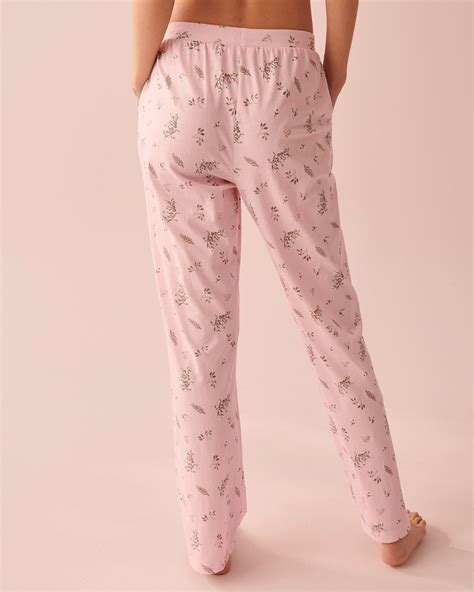 Cotton Pyjama Pants Pink Floral La Vie En Rose