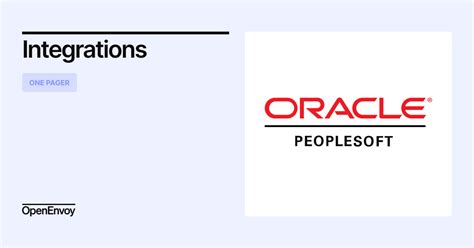 Openenvoy Integration Overview For Oracle Peoplesoft