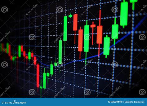 Stock Market Green And Red Graph With Black Background Forex Market