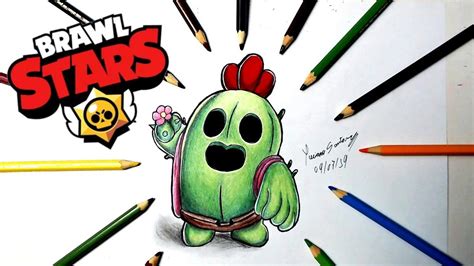 Como Desenhar O Spike Brawl Stars Como Dibujar A Spike Brawl Stars