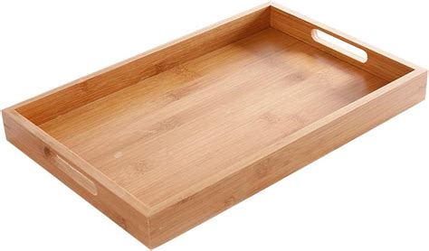 Puraten Wooden Serving Tray With Handles Wood Ware Tray Tea