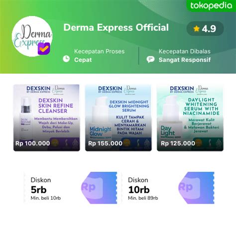 Derma Express Official Produk Resmi Terlengkap Tokopedia