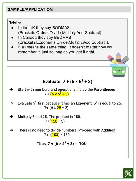 Order Of Operations Pemdas Themed Math Worksheets Age 9 11