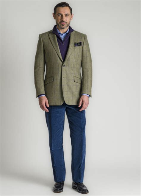 Green Purple Royal Windowpane Jacket Roderick Charles