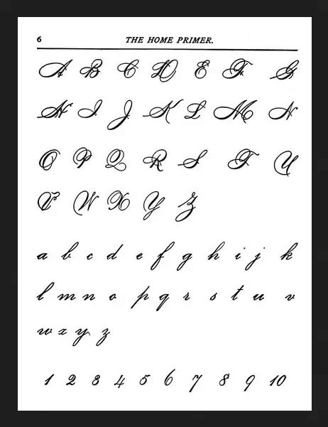 Cursive Writing a to z capital and small letters