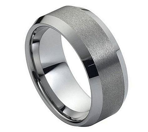 Black Tungsten Carbide Wedding Band Ring Mens Jewelry Comfort Fit