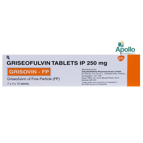 GRISOVIN FP 250MG TABLET Price, Uses, Side Effects, Composition - Apollo 24|7