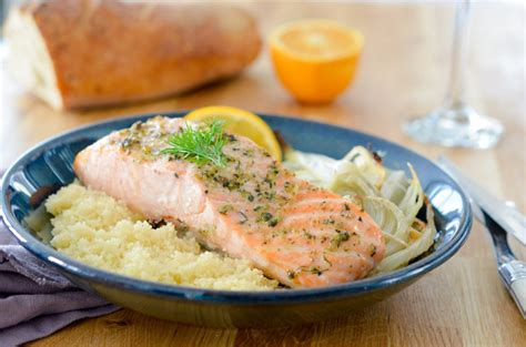 Saumon au fenouil et sa vinaigrette à l orange Les Pépites de Noisette