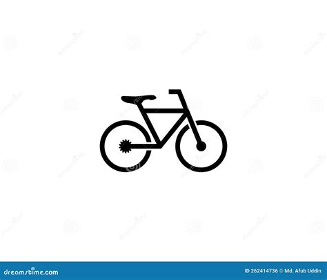 Minimalist Simple Bike Or Bicycle Logo Design Stock Vector