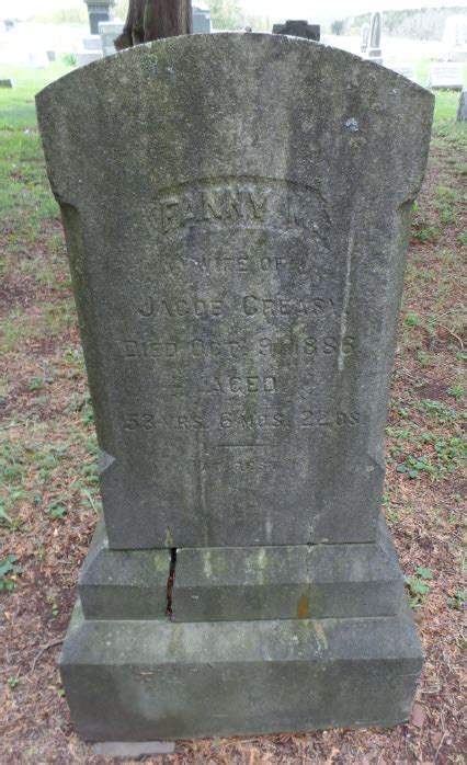 Fanny M Freas Creasy M Morial Find A Grave