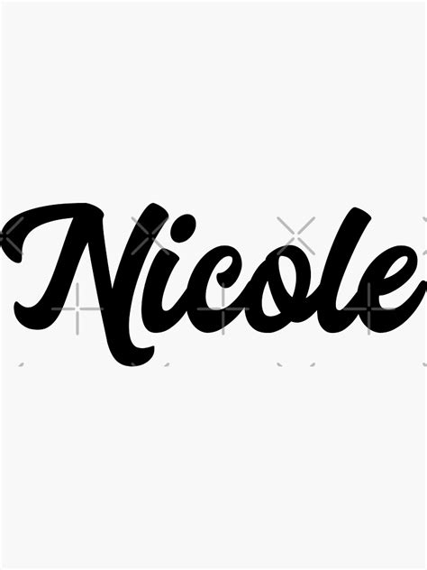 Nicole Custom Text Birthday Name Sticker For Sale By Frank095 Redbubble