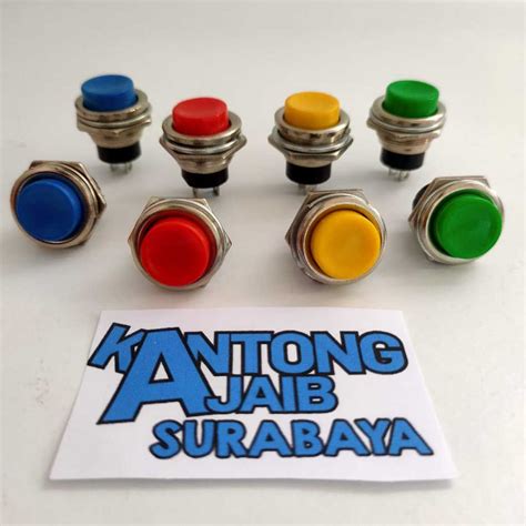 Jual Push On Button Besi Besar Pin Saklar Besar Warna Kaki Switch