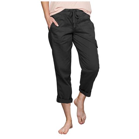 Women S Cargo Capris Hiking Pants Lightweight Quick Dry Elastic Waist Outdoor Capris Summer