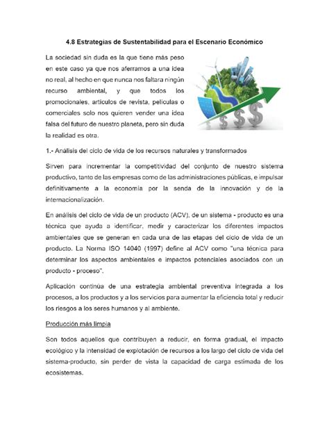 Estrategias De Sustentabilidad Para El Escenario Econ Mico