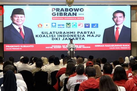 Koalisi Indonesia Maju Yakin Prabowo Gibran Kuasai Dki Jakarta