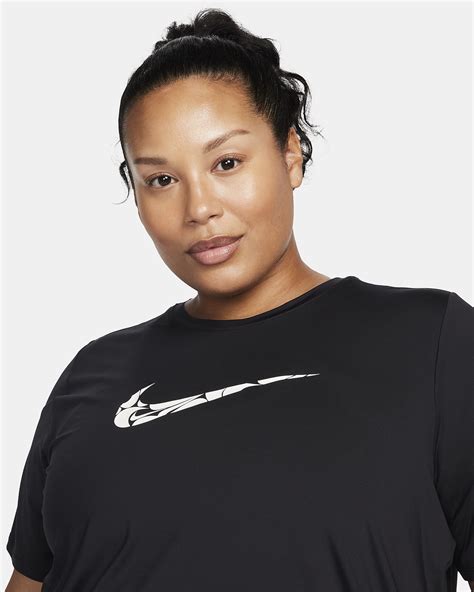 Nike One Swoosh Women S Dri FIT Short Sleeve Running Top Plus Size