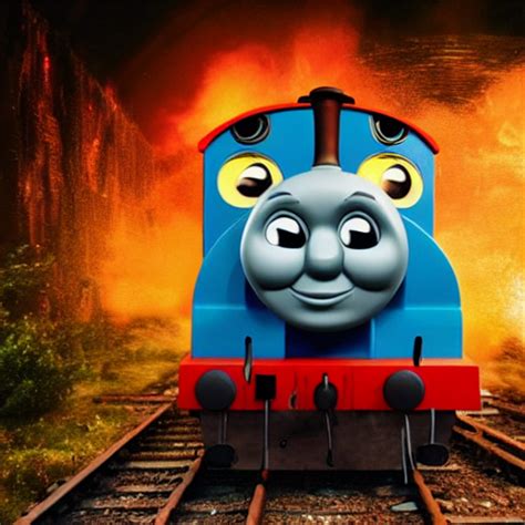 Krea Ai Thomas The Tank Engine In Extremely Dramatic And H