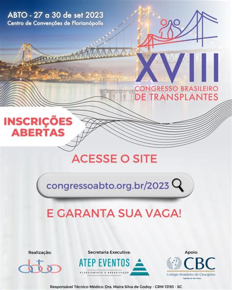 XVIII CONGRESSO BRASILEIRO DE TRANSPLANTES ABTO 2023 CBCSP