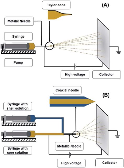 Schematic Representation Of Electrospinning Apparatus A And Coaxial