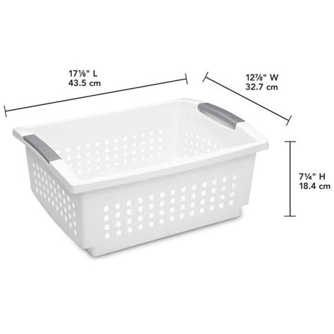 Sterilite 1664 Large Stacking Basket White 16648010