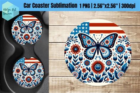 Car Coaster Sublimation Graphic By Helga Art Levina Creative Fabrica