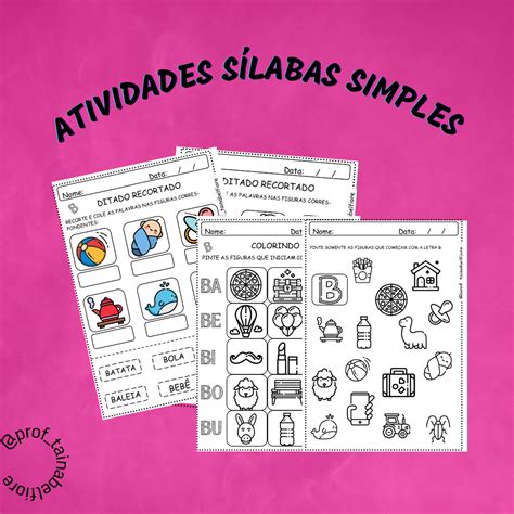 Atividade sílabas simples Educa Market