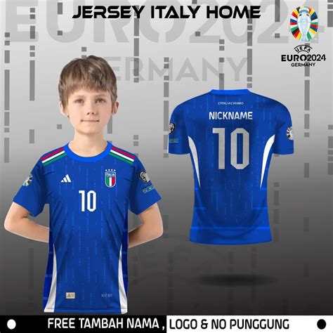 Jual Jersey Football Anak Kaos Bola Timnas Itali Baju Piala Eropa