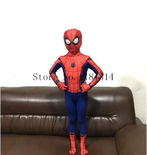 2017 New Civil War Spiderman Costume 3d Shade Spandex Fullbody