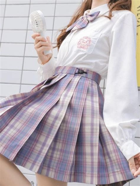 Cute Kawaii Lilas Jk Uniform Bow Ties And Tie Ss1334 Skirts Egirl Clothes Everyday Outfits