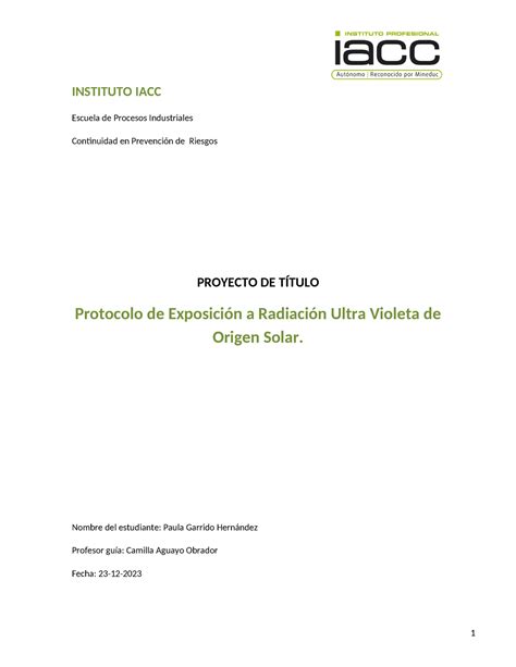 Proyecto Final Paula Garrido H Ingenieria En Prevencion De Riesgos