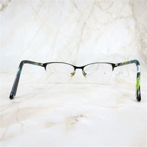 Xoxo Palermo Jet Eyeglasses Frame Unisex Black Metal Half Rim Cat Eye 51 17 135 Ebay