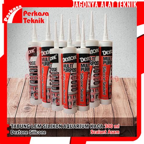 Jual Dextone Silicone Tabung Lem Silikon Aquarium Kaca Sealant Asam