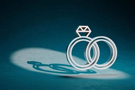 Hermosas ilustraciones abstractas icono de símbolo de anillos de boda