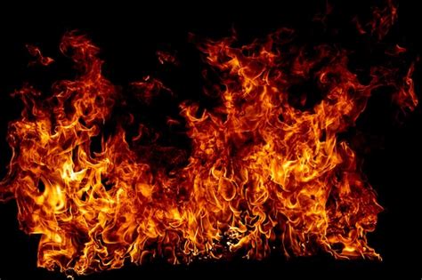 Premium Photo Texture Of Fire On A Black Background Abstract Fire Flame Background Large