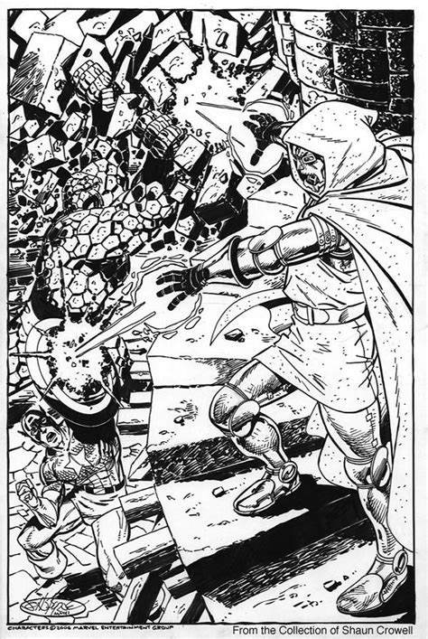 Dr Doom Vs The Thing Captain America Commission By John Byrne 2006