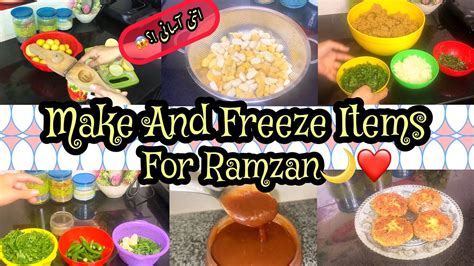 Important Make And Freeze Items Before Ramadan Pre Ramadan