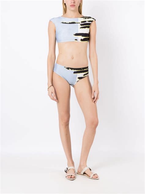 Lenny Niemeyer Athletic Abstract Bikini Top Farfetch