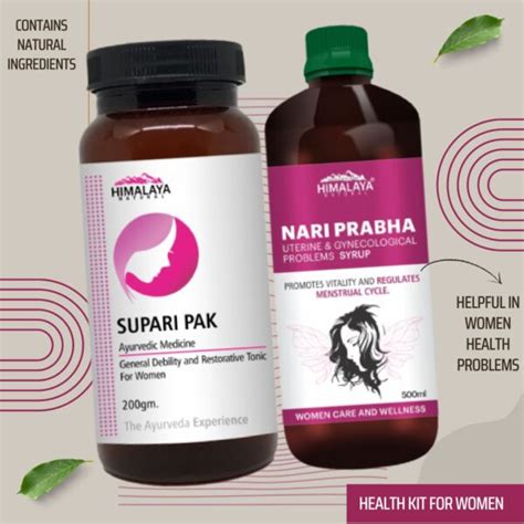 Himalaya Natural Women Health Kitsupari Pak 200gm Nari Prabha 500 Ml