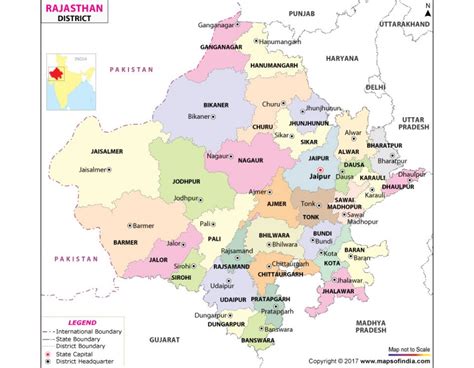 Buy Rajasthan District Map